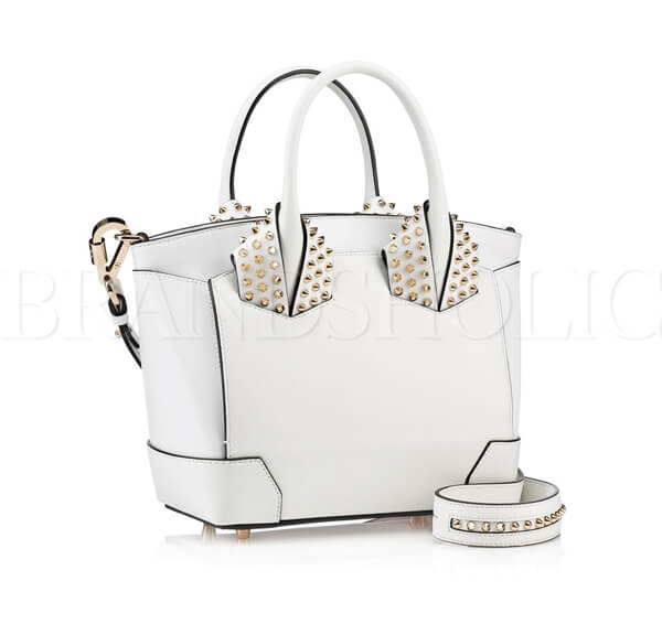 2016SS最新作 Christian Louboutin ルブタンスーパーコピー★ EloiseスタッズハンドルバッグWhite
